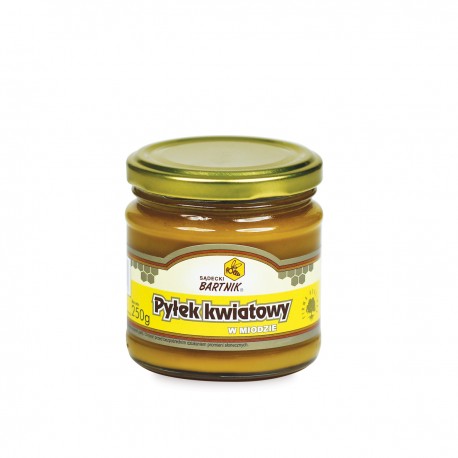 ***Miód z pyłkiem - 250 g, Naturalny pyłek kwiatowy 2 w cenie 1