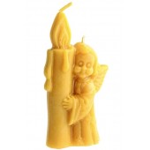 Beeswax candle -  Angel with candle