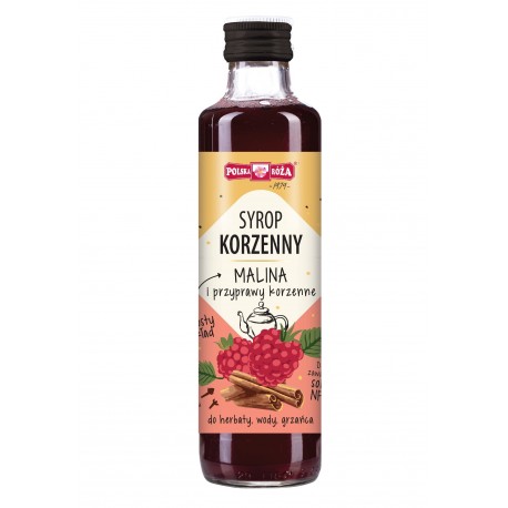 Syrop korzenny malina i przyprawy korzenne 250 ml