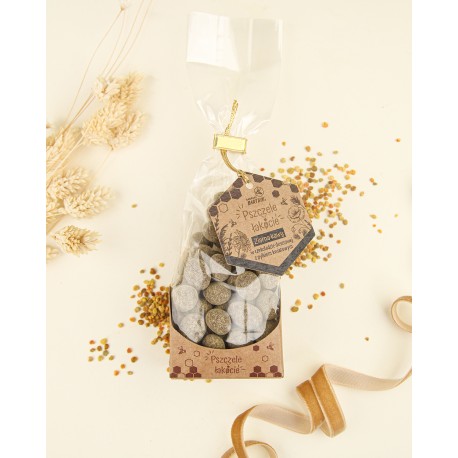 Ziarna kawy w czekoladzie z pyłkiem