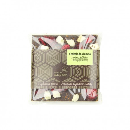 Belgijska czekolada ciemna z jabłkiem, wiśnią i pierzgą 35 g