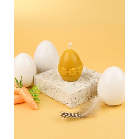 *Świeca jajko w kwiatki