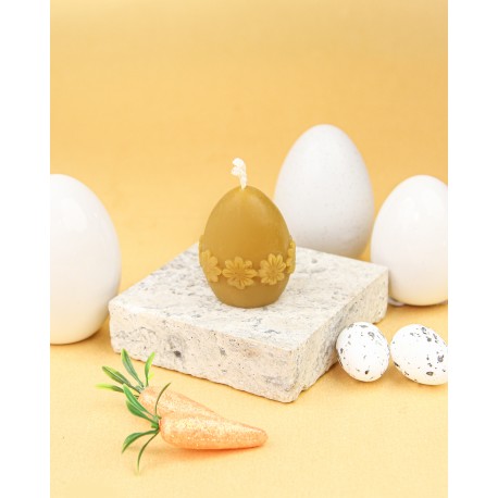 *Świeca jajko w kwiatki