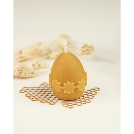 *Świeca jajko w kwiatki