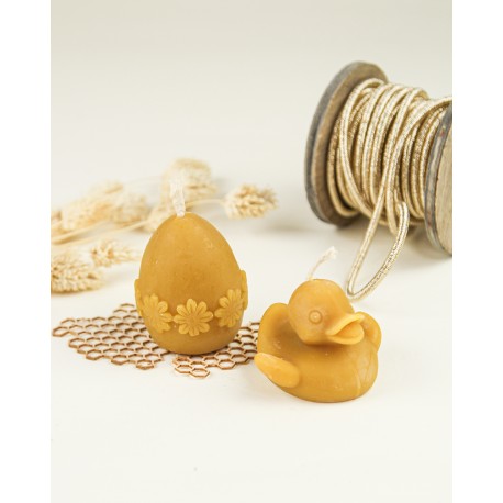 *Świeca jajko w kwiatki