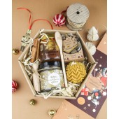 Zestaw prezentowy na święta - heksagon ze świecą bombką