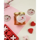 MIód na walentynki - wielokwiat 250 g - zawieszka ze złoceniem