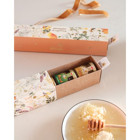 Zestaw w giftowym pudełku  z miodkami