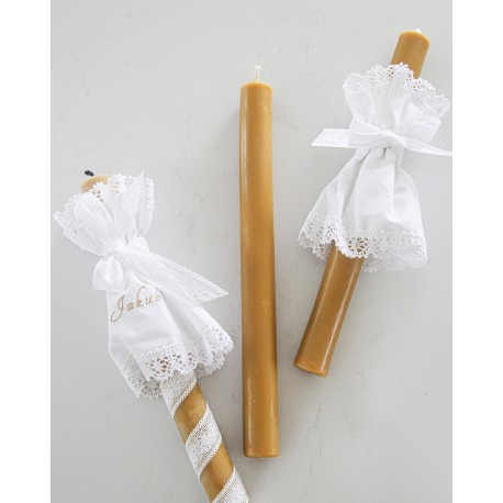 Świeca gromnica z wosku pszczelego