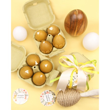 ***Zestaw prezentowy z 4 jajkami - Wielkanocny prezent