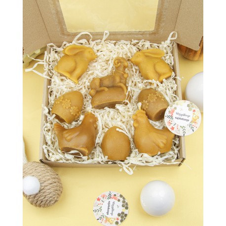 Wielkanocny Zestaw Świec z Wosku Pszczelego